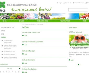 Industrieverband Garten (IVG) Politik und Verbände